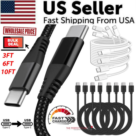 Braided USB C Type-C Fast Charging SYNC Charger Cable Cord