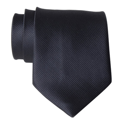 Hyerso Tadesse Select Men's Black Solid Necktie Formal